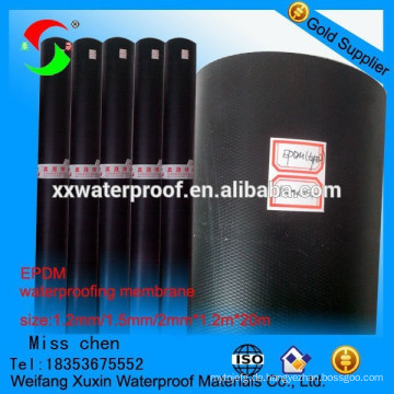 1.2mm1.5mm2mm bester Preis und beste Qualität epdm Gummi wasserdichte Membran für Keller